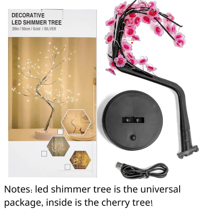 Plum blossom bonsai tree light