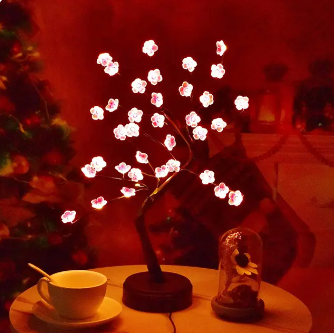 Plum blossom bonsai tree light